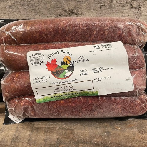 Beef Sausage - Hot Italian- Grass-fed Beef Sausage - Hot Italian- Grass-fed